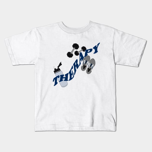 Gym therapy Kids T-Shirt by morgananjos